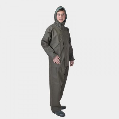 Yağmurluk Takımı, PVC, Balıkçı, Kapşonlu, Fermuarlı