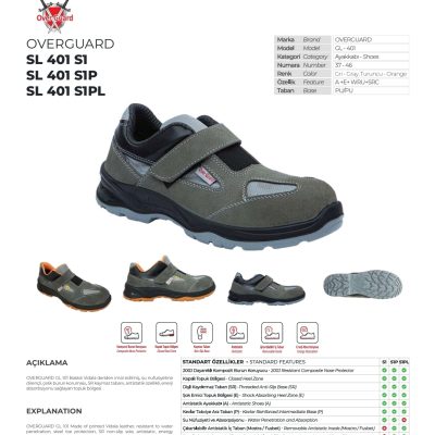 Alternative view of Overguard SL 401 S1 Yazlık İş Ayakkabısı, CE, EN ISO 20345
