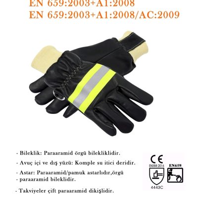 Alternative view of İtfaiyeci Eldiveni, CE, EN 388, EN 659